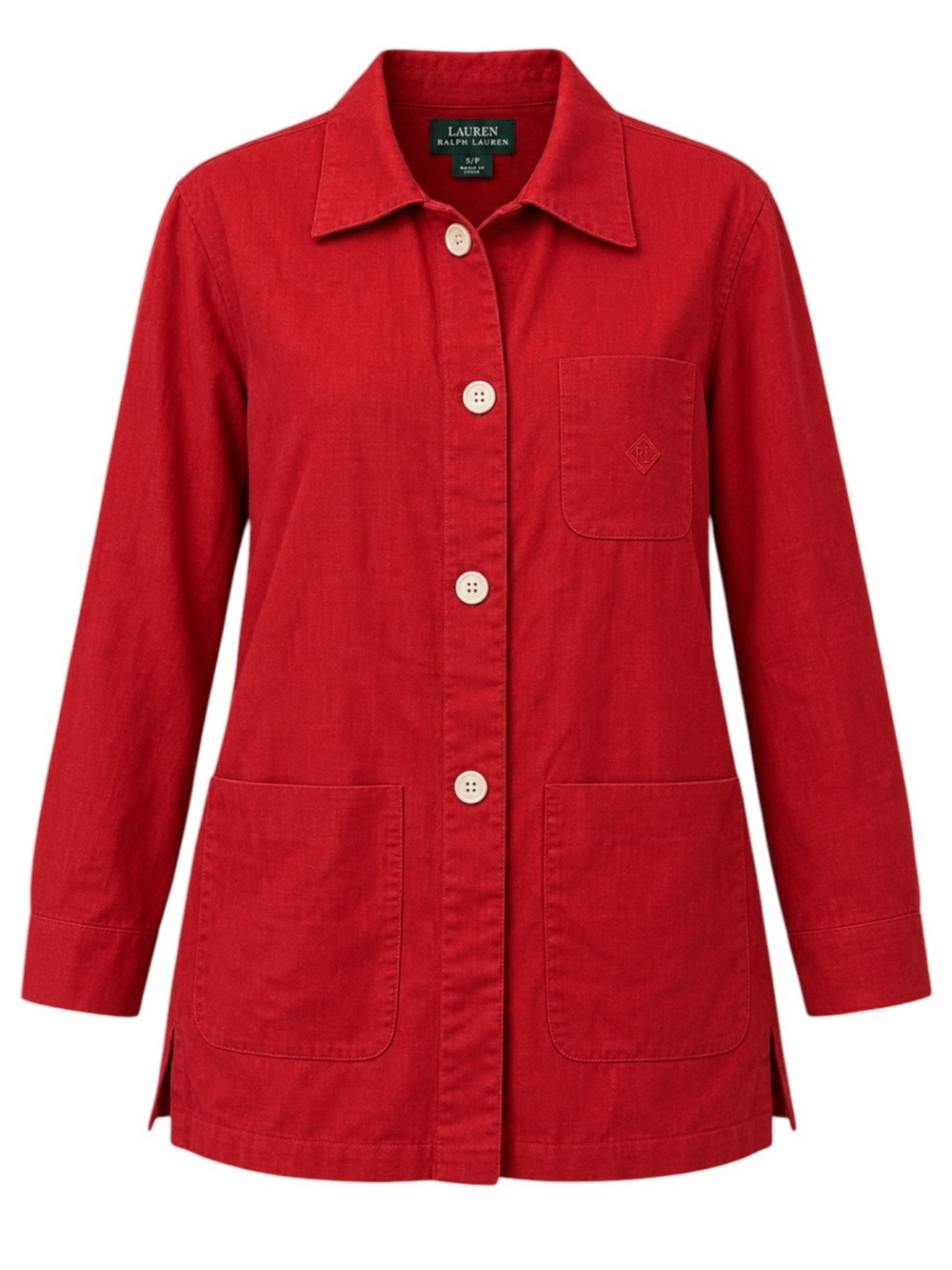 Lauren Ralph Lauren Vintage Red 100% Linen Jacket